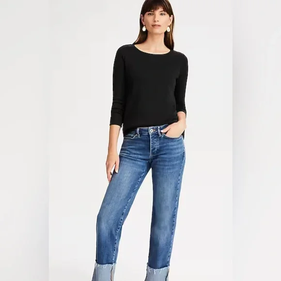 J. Jill Perfect Pima 100% Pima Cotton Black Long Sleeve Tee Top T-Shirt Size XS - Picture 1 of 12